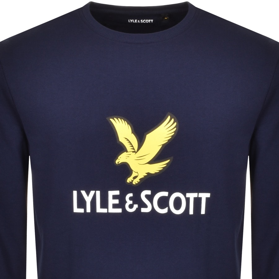 Alternative Image for ProductLyle And Scott Crew Neck Logo Sweatshirt Navy2